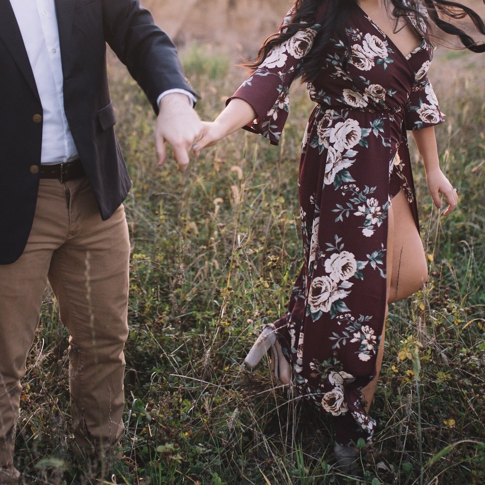 Francesca’s Miami High Low Floral Romper